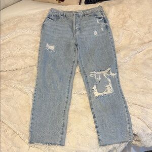 PACSUN Distressed Light Blue Women's Jeans